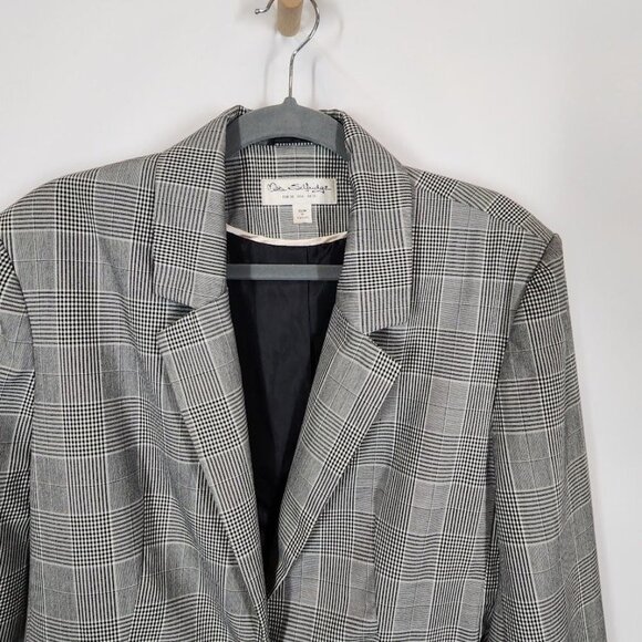 Miss Selfridge Glen Plaid Blazer in Black Size US 6 - Picture 2 of 6